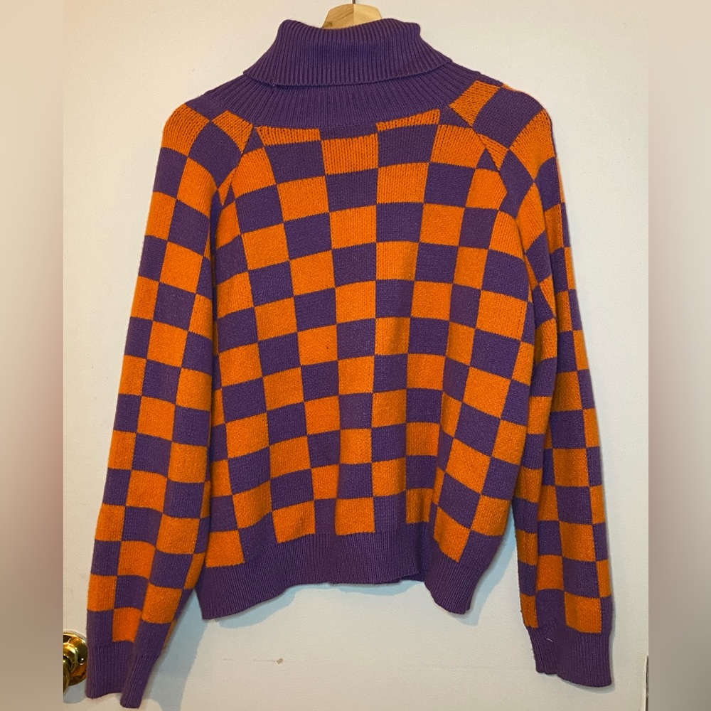 Funky Checkered Turtleneck